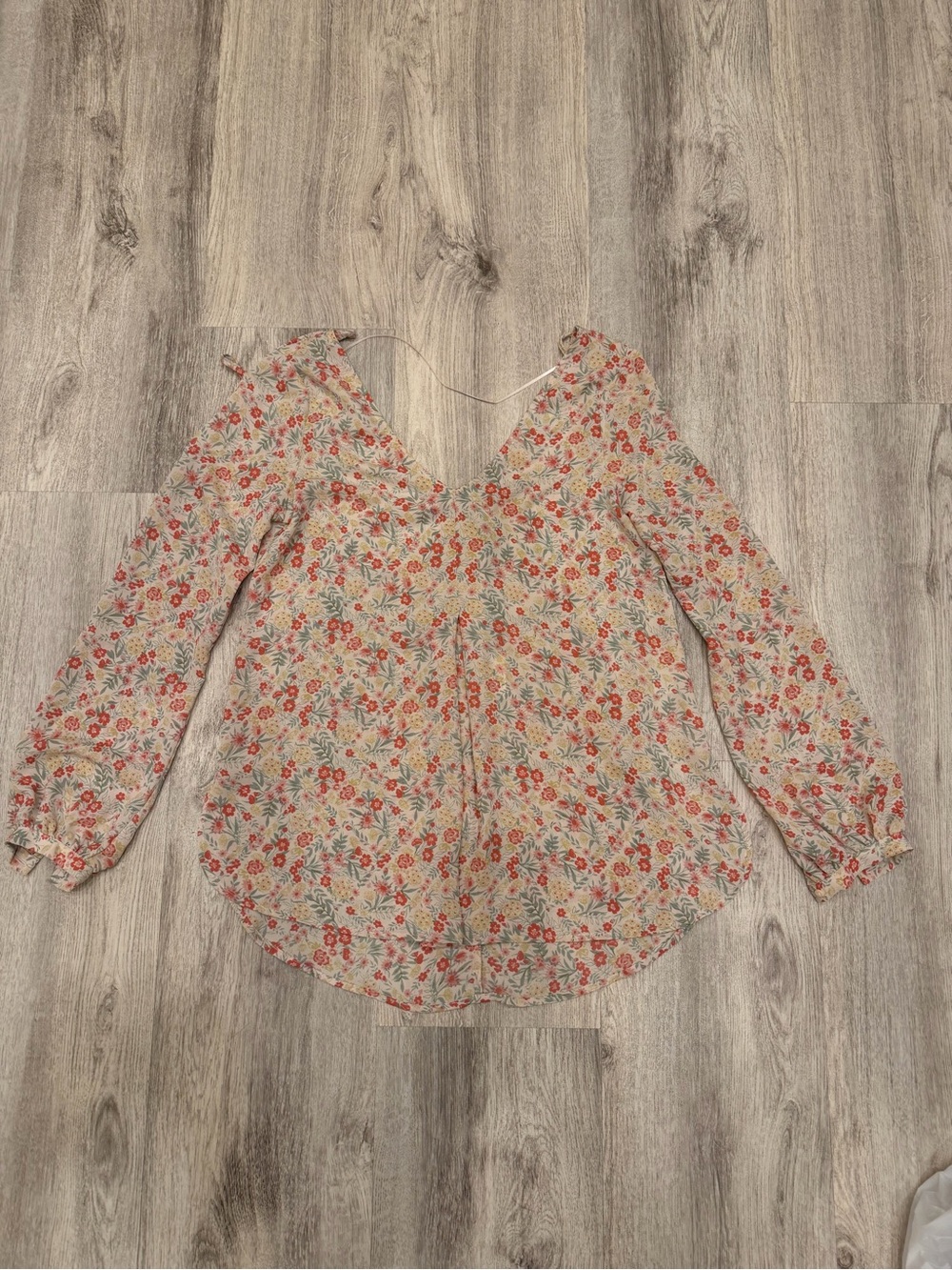 Lauren Conrad Floral Long Sleeve Blouse XS NWT Cottagecore Boho